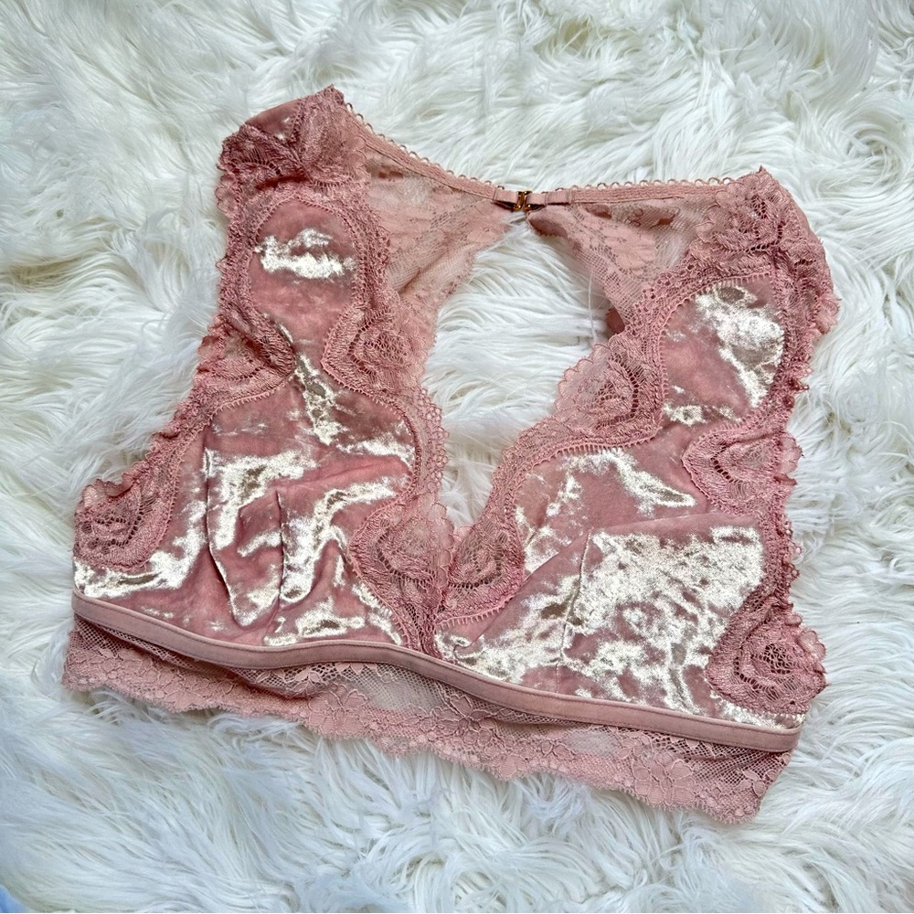 VS • Dream Angels Open Back Crushed Velvet Bralette